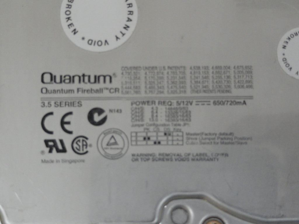 Quantum Apple 6.4Gb IDE 3.5in HDD ( CR64A011 CR64A02H 655-0695 ) ASIS