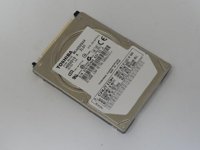 HDD2D10 - Toshiba HP 40GB IDE 5400rpm 2.5in HDD - Refurbished