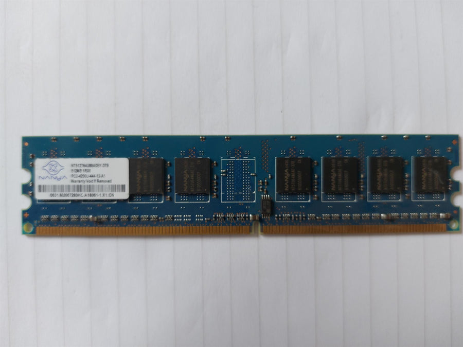 Nanya/HP 512MB PC2-4200 DDR2-533MHz non-ECC Unbuffered CL4 240-Pin DIMM Memory Module (NT512T64U88A0BY-37B 355951-888)
