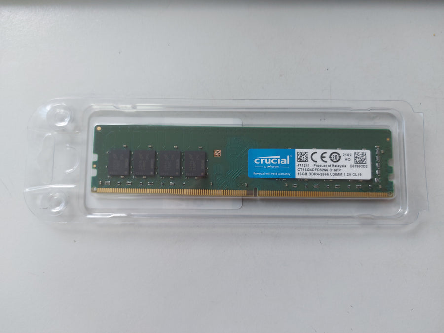 Crucial 16GB DDR4 PC4-21300 2666MHz CL19 UDIMM Desktop Memory ( CT16G4DFD8266.C16FP ) NEW