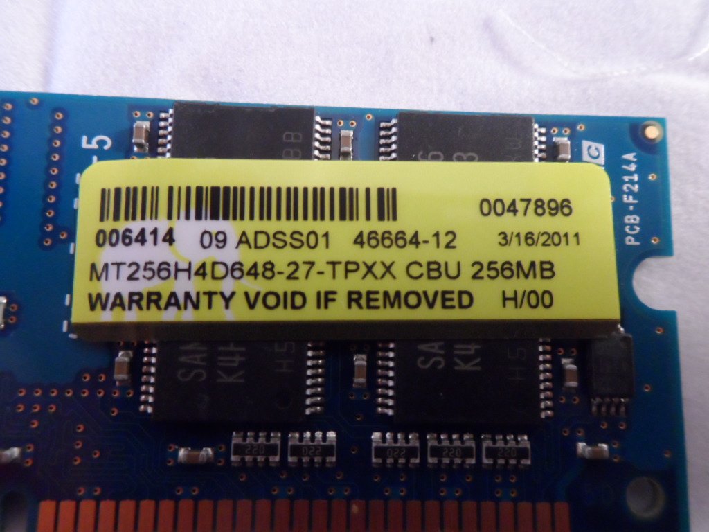 PR13211_HYMD232646B8J-D43 AA_HP/Infineon 256Mb DDR, 400 CL3 Memory - Image2