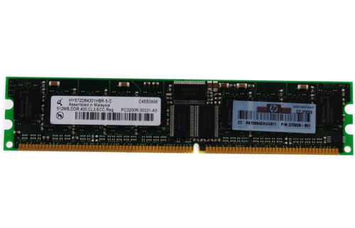 Infineon HP 512MB PC3200 DDR-400MHz ECC Registered CL3 184-Pin DIMM Memory Module ( HYS72D64301HBR-5-C 373028-851 ) REF