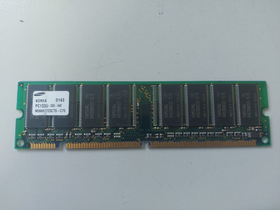 Samsung 128MB PC133 133MHz non-ECC Unbuffered CL3 168-Pin DIMM Module ( M366S1723CTS-C75 ) REF