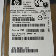 Maxtor HP 36Gb SCSI 80 Pin 10Krpm 3.5in HDD ( 8B036J0 306637-001 BD036863AC 271837-003 3R-A4146-AA ) REF
