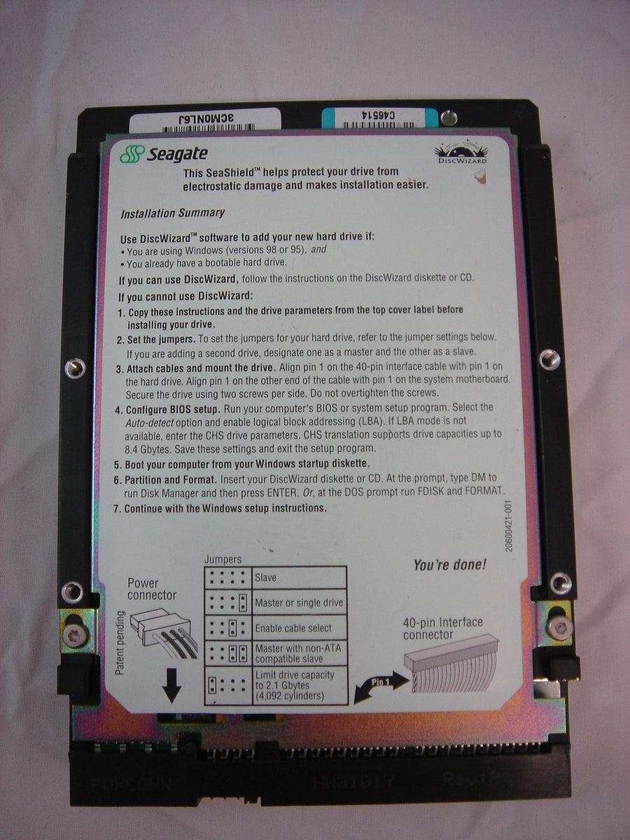 9P3004-301 - Seagate 10Gb IDE 3.5in HDD - Refurbished