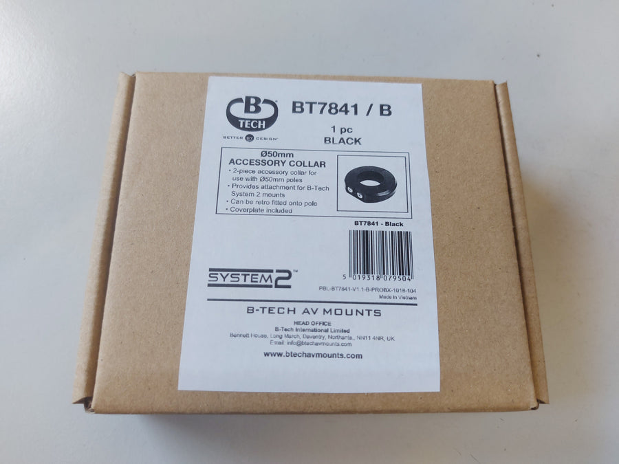 B-Tech 50mm 2-Piece Accessory Collar - Black ( BT7841 BT7841/B ) NEW
