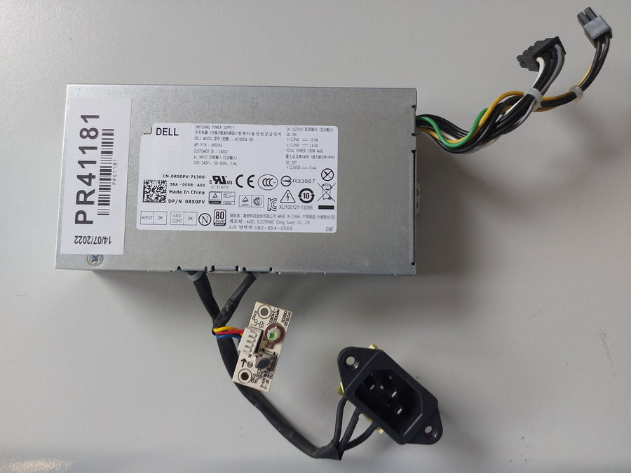 Dell Optiplex 180W 12V 0.4A Switching Power Supply ( 0R50PV AC180EA-00 APD002 ) REF