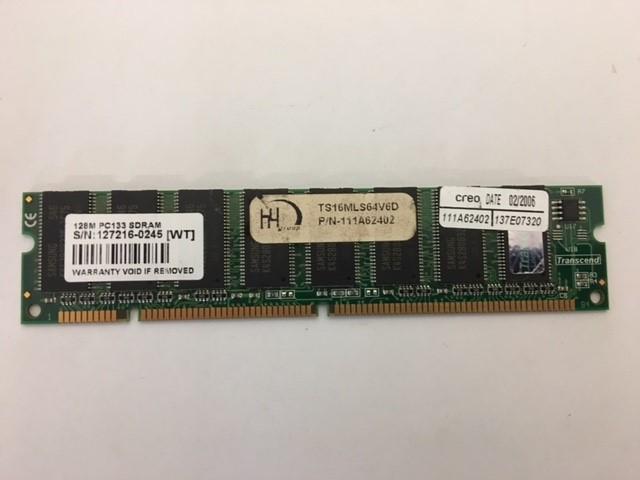 Transcend 128MB 184pin PC133 SDRAM DIMM Memory Module ( TS16MLS64V6D / 111A62402 REF)