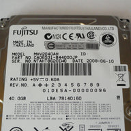 PR12537_CA06821-B31100JP_Fujitsu 40GB IDE 5400rpm 2.5in HDD - Image2