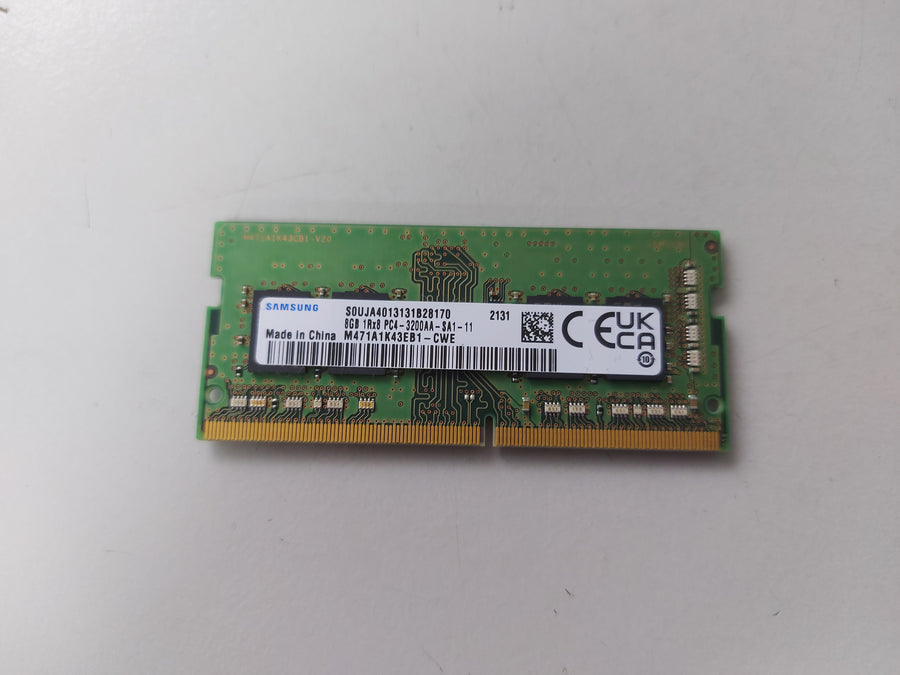Samsung HP 8GB DDR4 3200MHz PC4-25600 NonECC CL22 260Pin SODIMM ( M471A1K43EB1-CWE L46598-001 ) REF