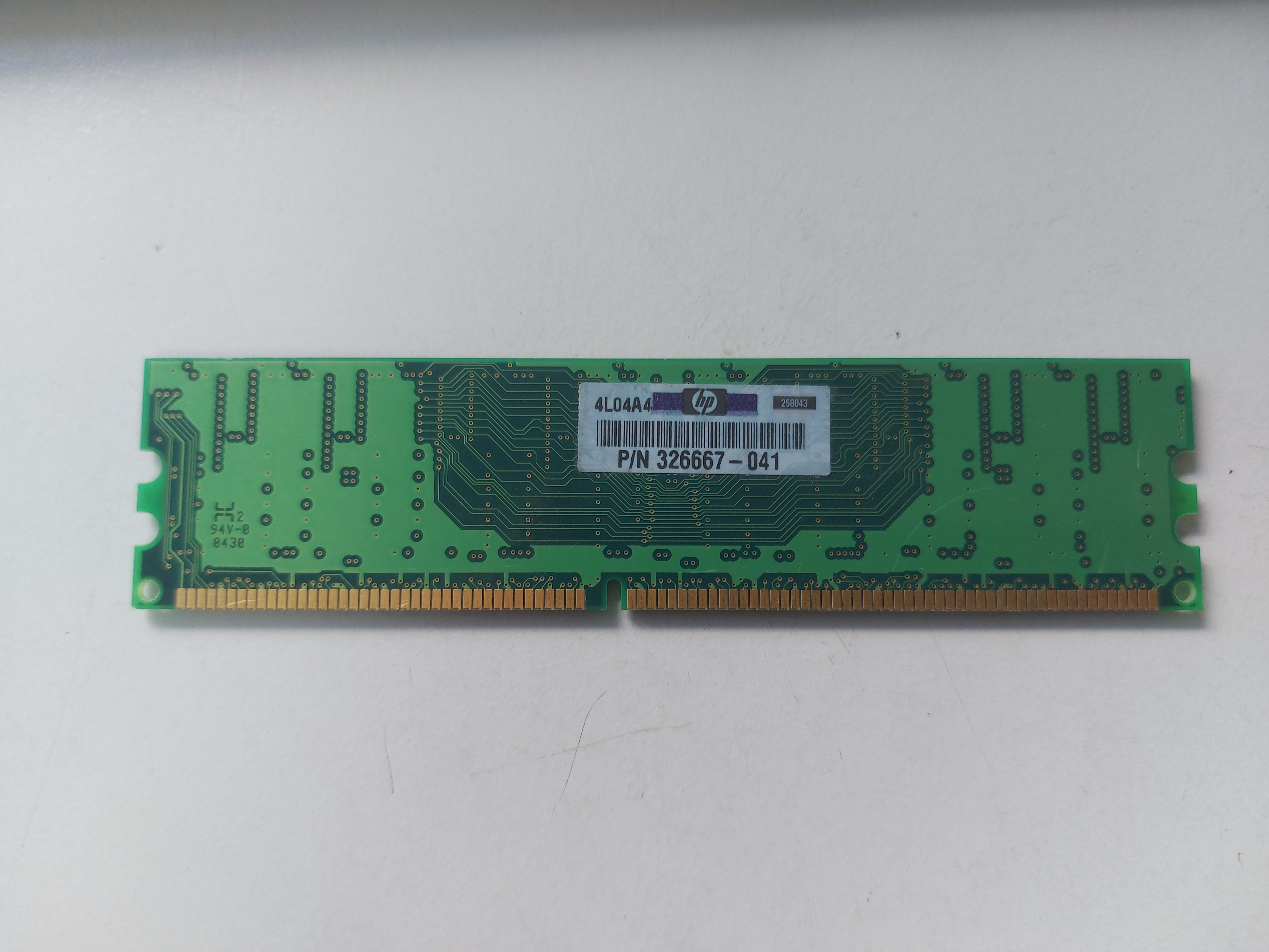 Kingston HP 256MB PC3200 DDR-400MHz non-ECC Unbuffered CL3 184-Pin DIMM ( KT326667-041-INCE5 9995192-046.A00 326667-041 ) REF