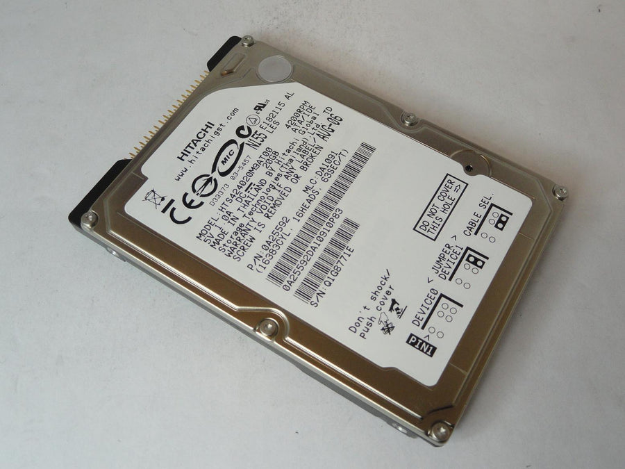 0A25592 - Hitachi 20GB IDE 4200rpm 2.5in HDD - Refurbished
