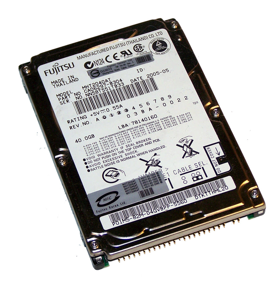 Fujitsu 40GB 4200RPM IDE 44-Pin 2.5" Internal Hard Drive ( CA06297-B304 MHT2040AT ) ASIS
