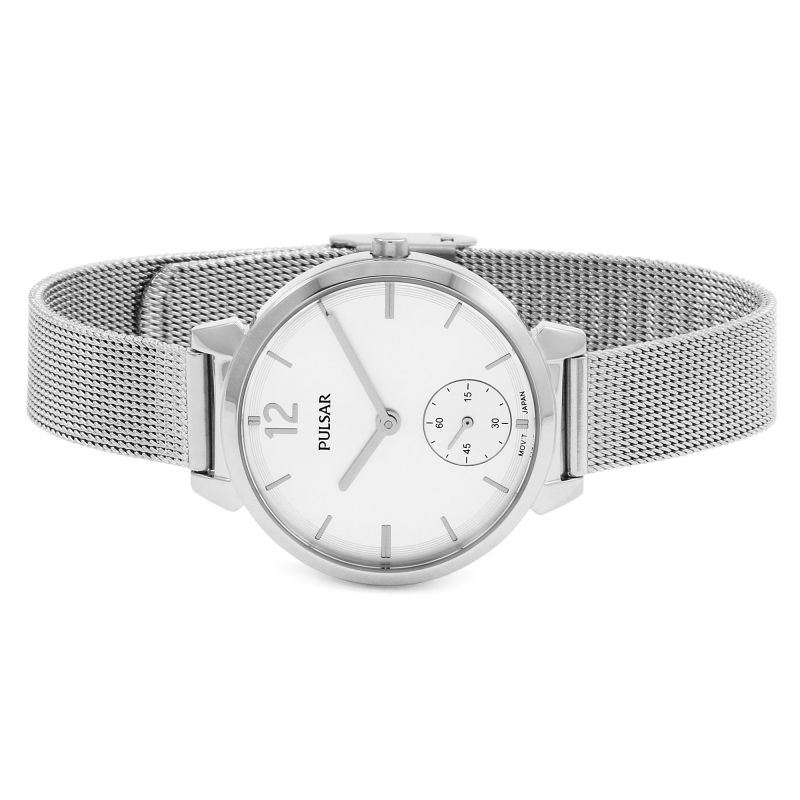 Pulsar Womens Analogue Classic Quartz Watch with Stainless Steel Strap PN4053X1