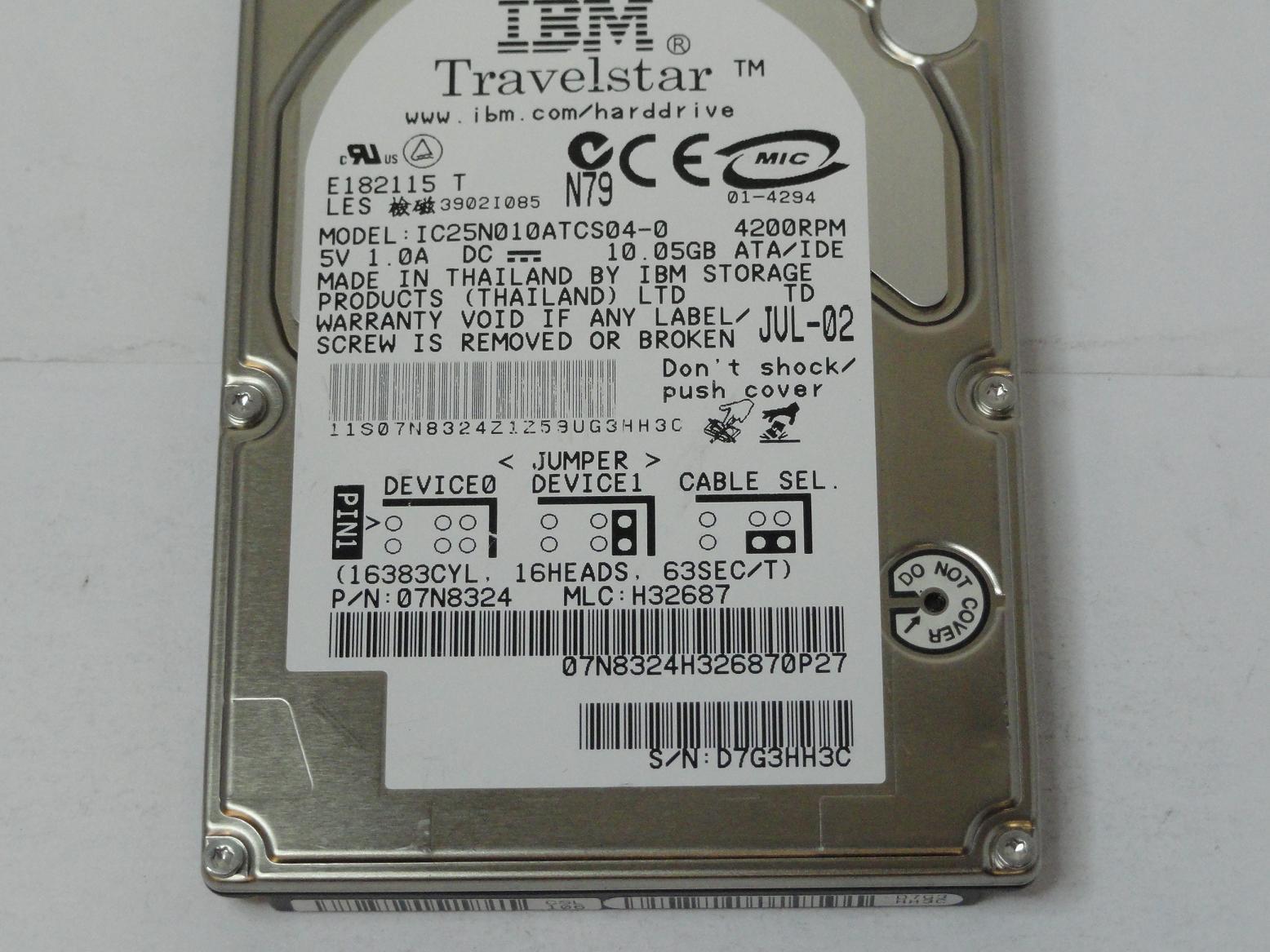MC0126_07N8324_IBM 10GB IDE 4200rpm 2.5in HDD - Image3