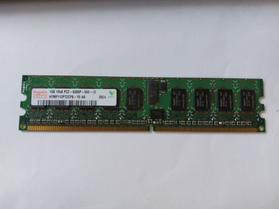 Hynix 1GB DDR2-667MHz PC2-5300 ECC Registered CL5 240-Pin DIMM Single Rank Memory Module ( HYMP112P72CP8-Y5 AB ) REF