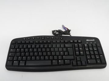 X801384-101 - Microsoft PS/2 QWERTY Black Keyboard With Interactive Keys - Refurbished