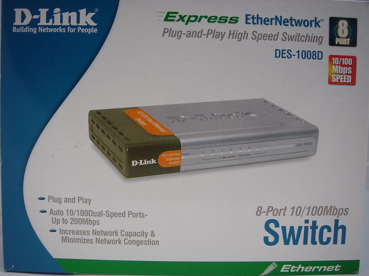 PR02730_DEES1008DB.G2_D-Link Express 8 Port 10/100 Mbps Switch - Image5