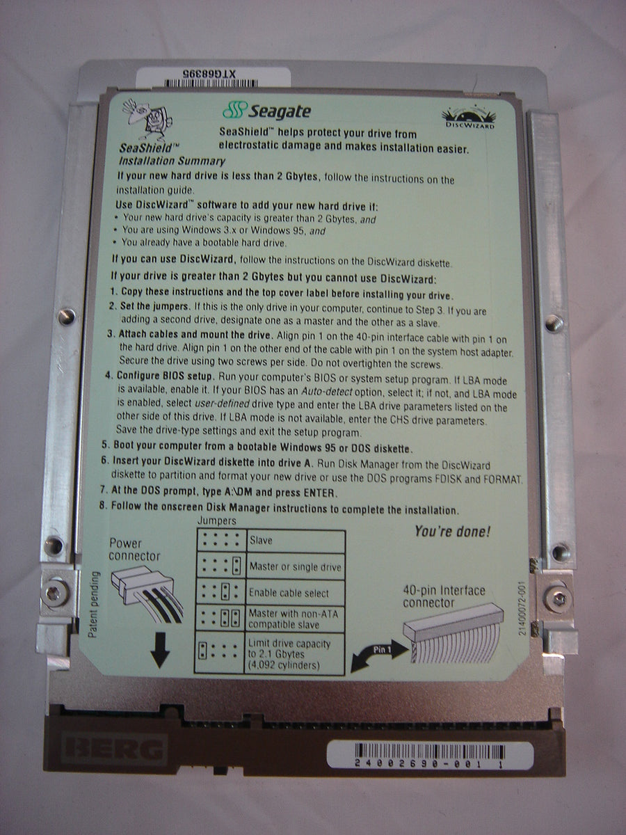 9K2006-730 - HP/Seagate Medalist 3.2GB 3.5"  IDE HDD - Refurbished