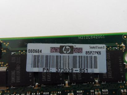 M312L2920CZ3-CCCQ0 - HP/Samsung 1GB PC3200 DDR-400MHz ECC Registered CL3 184-Pin DIMM Memory Module Mfr P/N M312L2920CZ3-CCCQ0 HP P/N 373029-851 - Refurbished