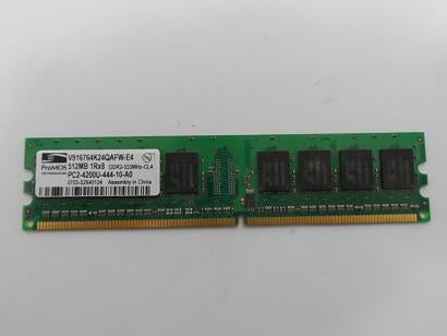 V916764K24QAFW-E4 - ProMOS 512MB PC2-3200 DDR2-400 non-ECC Unbuffered CL3 240-Pin Memory Module Mfr P/N V916764K24QAFW-E4 - USED