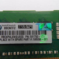 M393B5270CH0-CH9Q4 - HP/Samsung 4GB PC3-10600 DDR3-1333MHz ECC Registered CL9 240-Pin DIMM Single Rank Memory Module Mfr P/N M393B5270CH0-CH9Q4 HP P/N 591750-171 - Refurbished