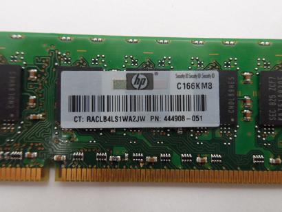 M378T2863DZS-CE6 - HP/Samsung 1GB PC2-5300 DDR2-667MHz non-ECC Unbuffered CL5 240-Pin DIMM Single Rank Memory Module Mfr P/N M378T2863DZS-CE6 HP P/N 377726-888 - Refurbished