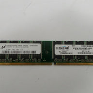 MT8VDDT6464AG-40BD1 - Micron/Crucial 512MB PC3200 DDR-400MHz Non ECC Unbuffered CL3 184-Pin DIMM Single Rank Memory Module Mfr P/N MT8VDDT6464AG-40BD1 - USED