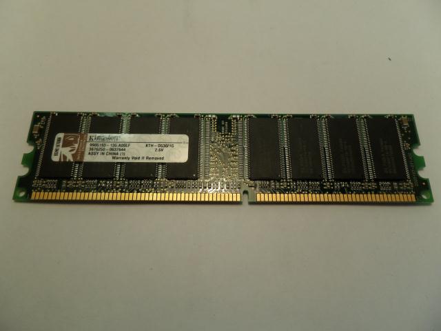 KTH-D530/1G - Kingston 1GB PC3200 Unbuffered 64x8 CL3 2Rx8 16 chip 184 pin DIMM - Refurbished