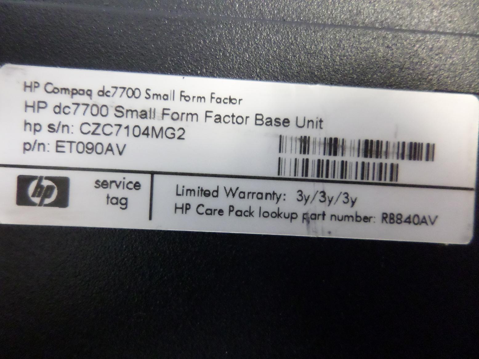 PR24866_ET090AV_HP Compaq dc7700 Core 2 Duo 2.4GHz SFF PC - Image4