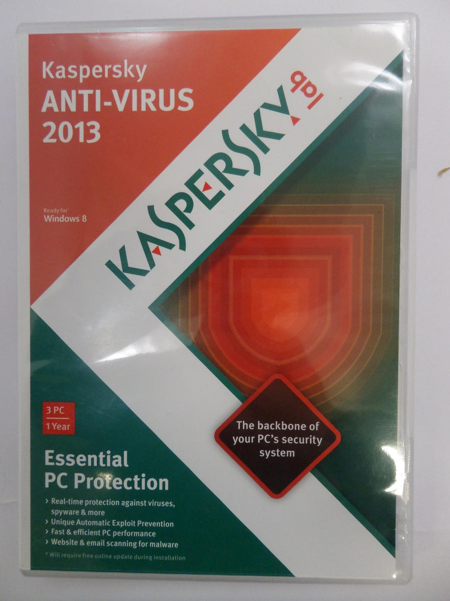 KL1149UXCFS - Kaspersky Anti-Virus 2013 3 Users - 1 Year (PC) - NOB