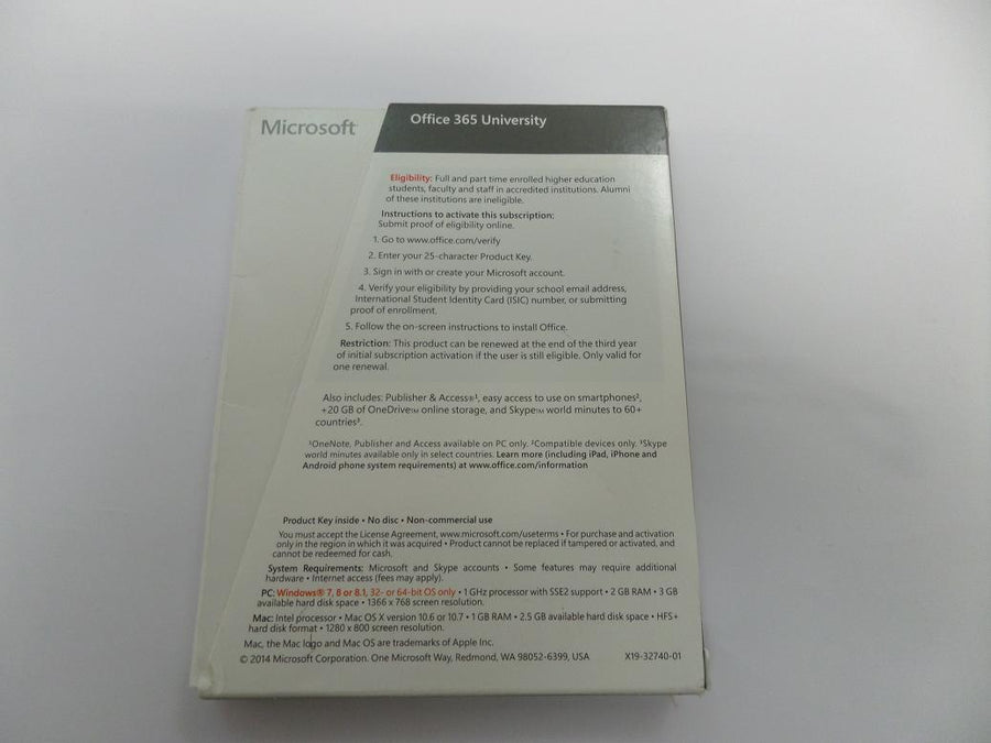PR24974_X19-32740-01_Microsoft Office 365 University Licence Card - Image2