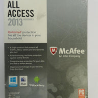 AAH13UMR5RAA - McAfee All Access - Household 2013 (PC/Mac) - w/out  manual - NOB