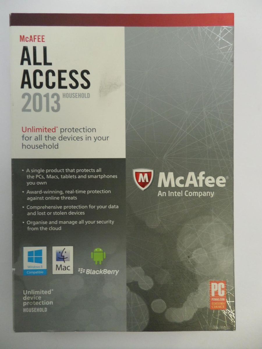 AAH13UMR5RAA - McAfee All Access - Household 2013 (PC/Mac) - w/out  manual - NOB