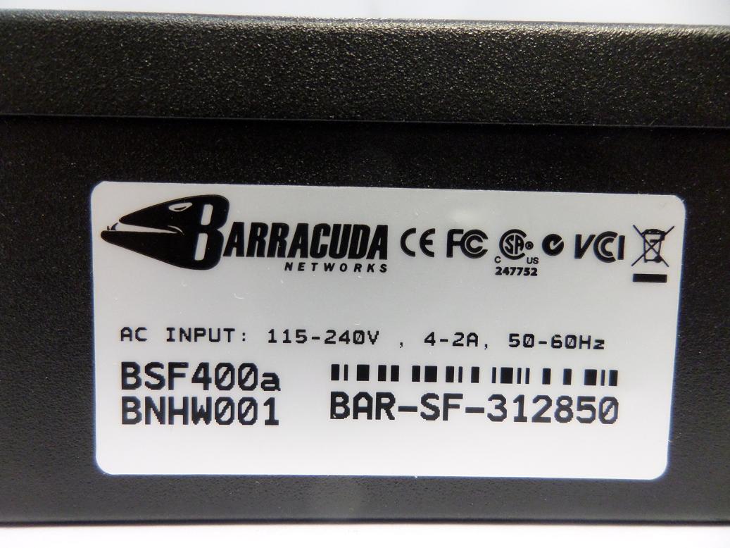 PR25098_BSF400a_Barracuda Spam & Virus Firewall 400 Appliance - Image3