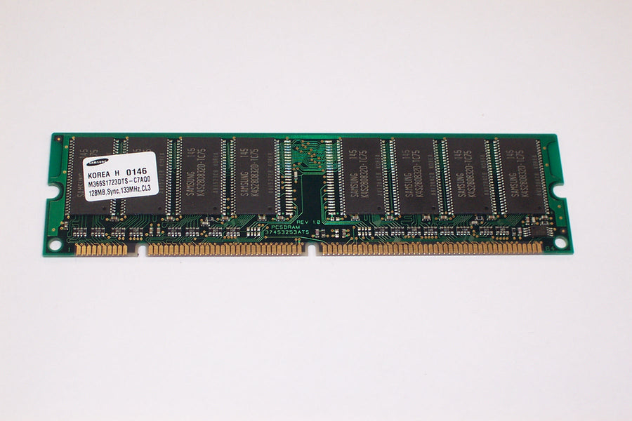 Samsung Compaq 128MB 133MHz PC133 Non-ECC Unbuffered CL3 168-Pin SDRAM DIMM ( 140133-001 M366S1723DTS-C7AQ0 ) REF