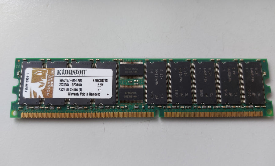 Kingston 1GB PC2700 DDR-333MHz Registered ECC CL2 184Pin DIMM Module ( KTH8348/1G 9965127-014 ) REF