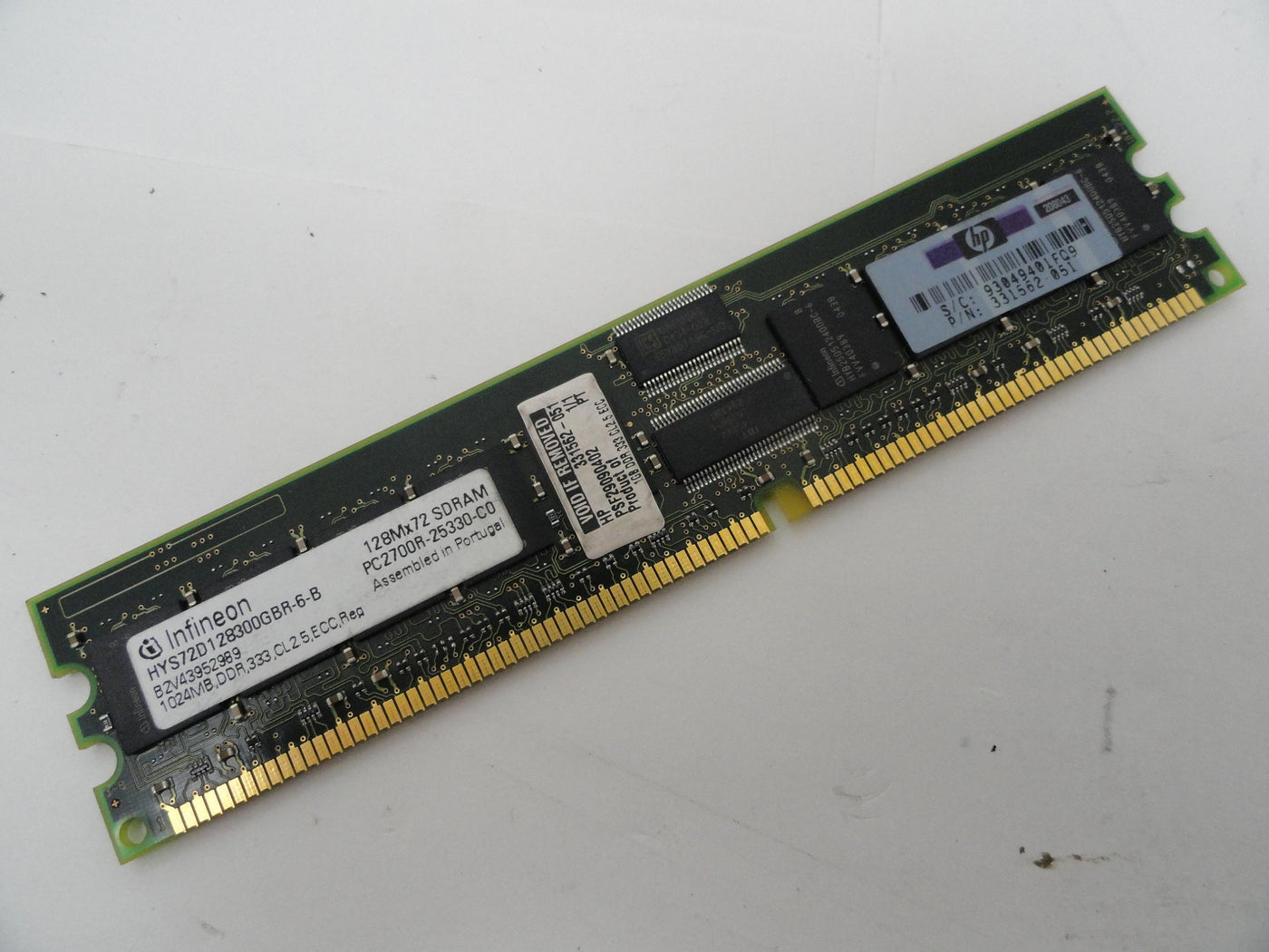 PR14069_PC2700R-25330-C0_HP/Infineon 1GBPC2700 DIMM 333Mhz DDR - Image3
