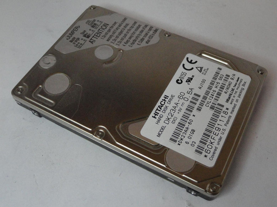 DK23AA-60 - Hitachi 6GB IDE 4200rpm 2.5in HDD - Refurbished