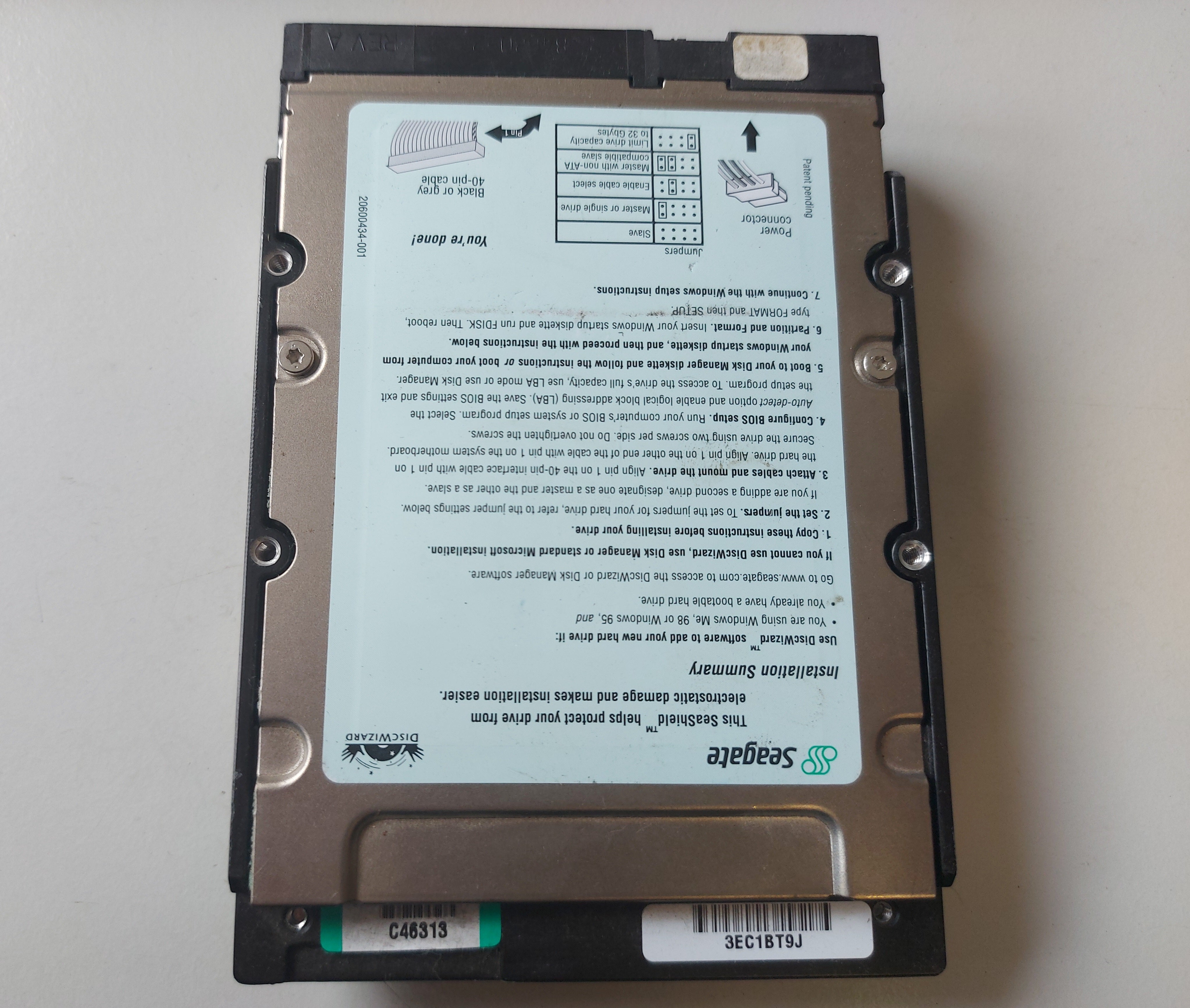 SUN Seagate 20.4Gb IDE 7200rpm 3.5" HDD ( 9R3004-038 ST320414A 3704327-01 ) REF