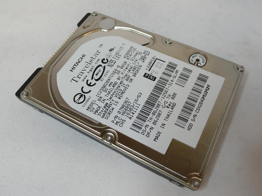 07N8367 - Hitachi Dell 20GB IDE 4200rpm 2.5in Travelstar HDD - USED