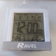 Ravel Quartz LCD Touch Snooze, light Alarm Clock White