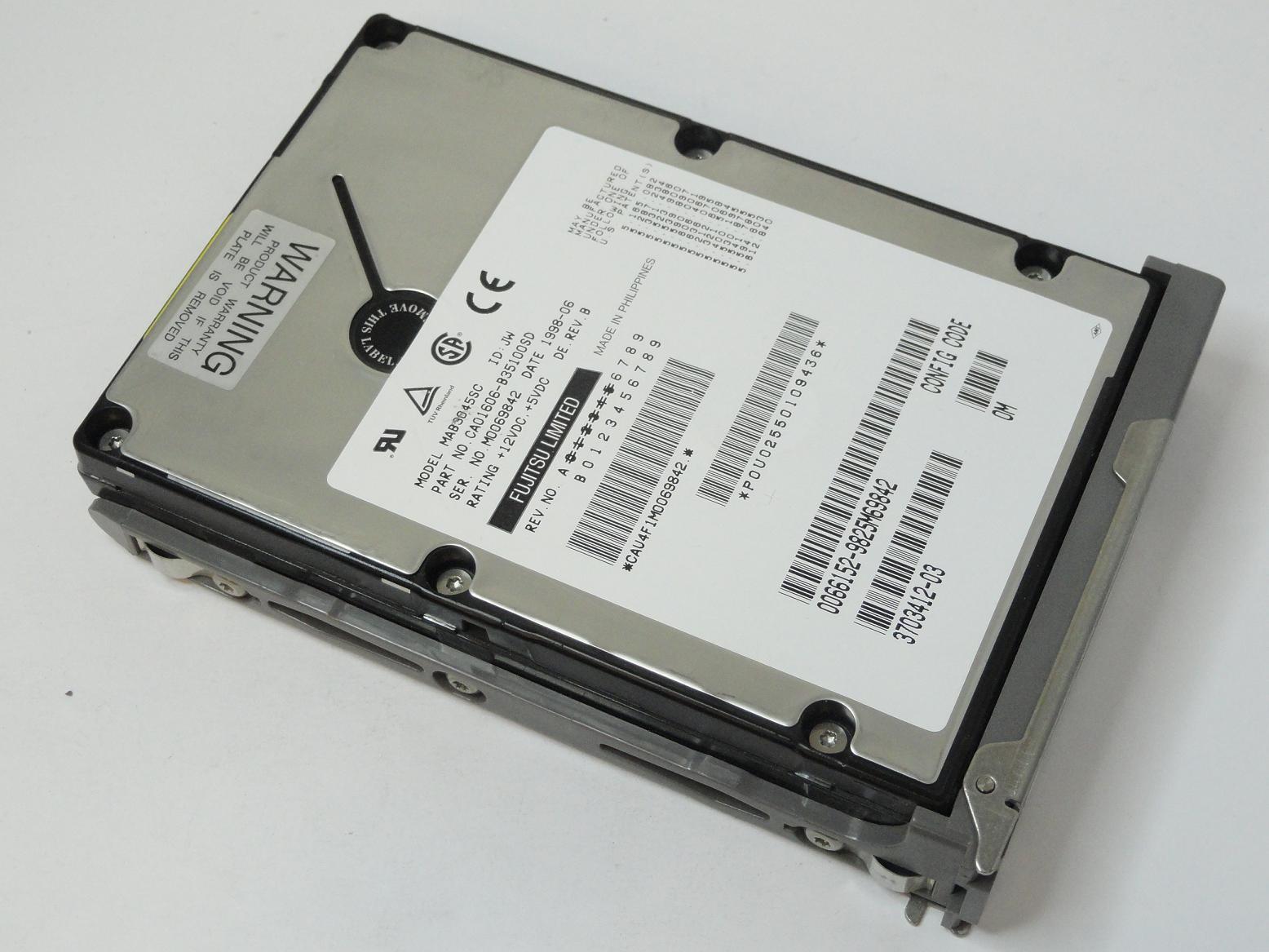 CA01606-B35100SD - Fujitsu Sun 4.3GB SCSI 80 pin 7200rpm 3.5in HDD in Caddy - Refurbished