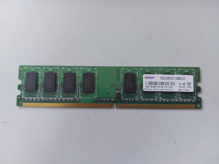 Eudar 1GB DDR2 667MHz CL5 Memory DIMM Module ( EU667D2U5-1G-1152 ) USED