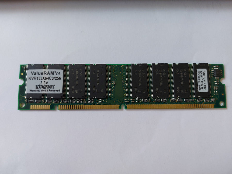 Kingston 256MB PC133 133MHz non-ECC Unbuffered CL3 168-Pin DIMM Memory Module ( KVR133X64C3/256 9905121-007.A02 ) REF