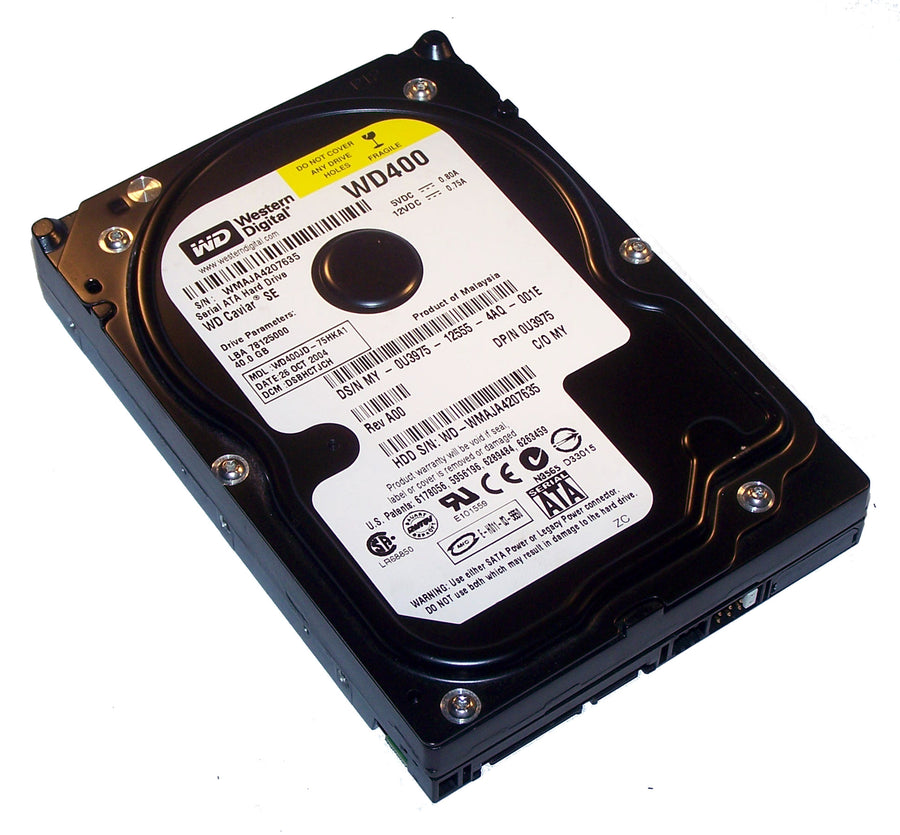 Western Digital Dell 40GB SATA 7200rpm 3.5in HDD ( WD400JD-75HKA1 0U3975 ) ASIS