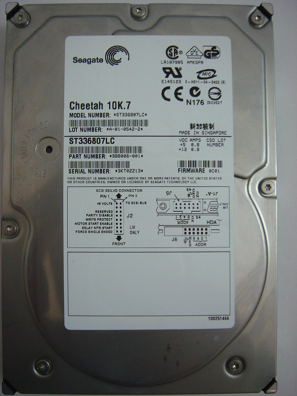 PR19562_9BB006-001_Seagate 36GB SCSI 80 Pin 10Krpm 3.5in HDD - Image2