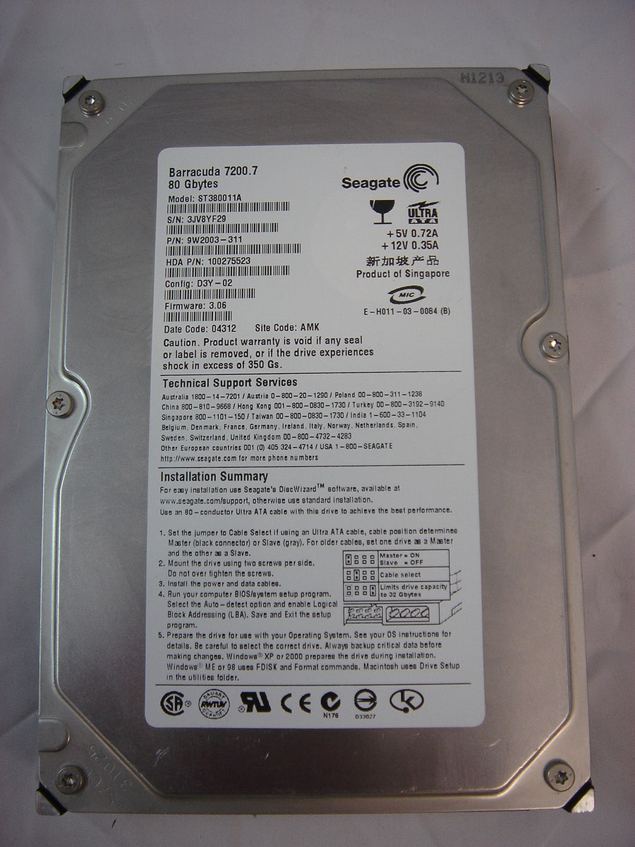 MC5599_9W2003-371_Seagate 80GB IDE 7200rpm 3.5in HDD - Image2