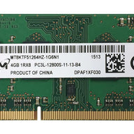 Micron 4GB PC3-12800 DDR3-1600MHz non-ECC Unbuffered CL11 204-Pin SoDimm Memory ( MT8KTF51264HZ-1G6N1 ) REF