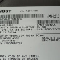 PR20920_0F10381_HGST Deskstar 500Gb SATA 7200rpm 3.5in HDD - Image2